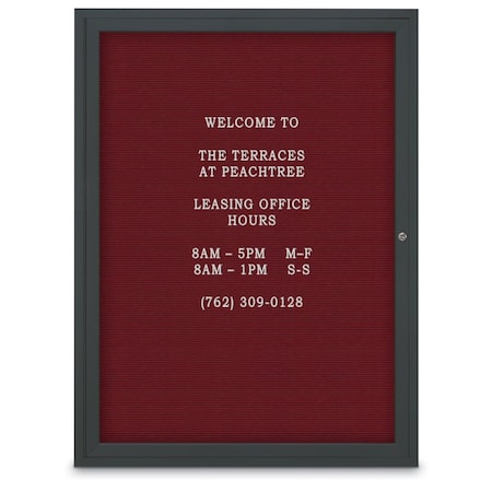 United Visual Products Letterboard, Burgundy/Black UV1162D-BLACK-BURGUN